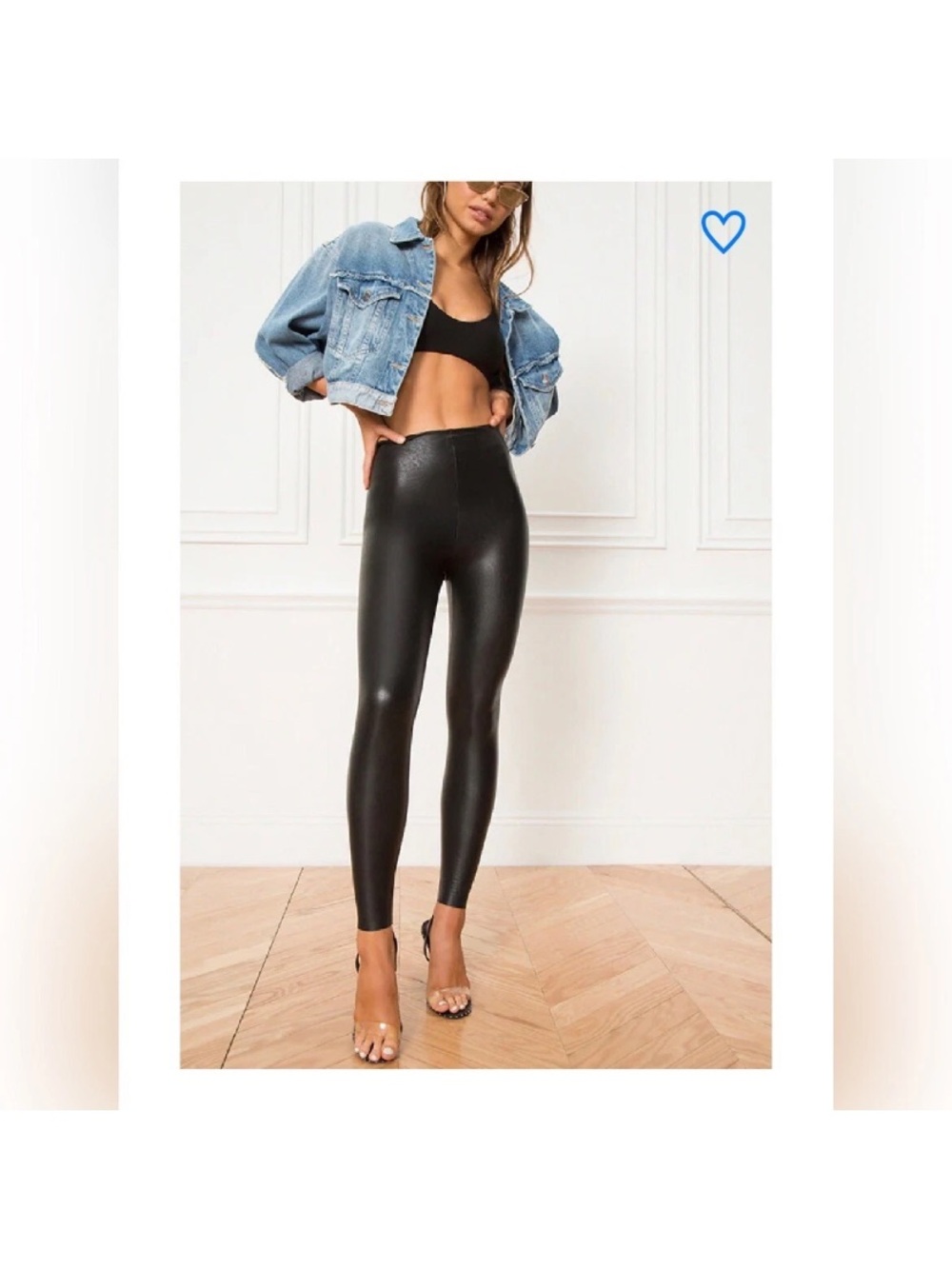 High-Rise Faux Leather Black Leggings